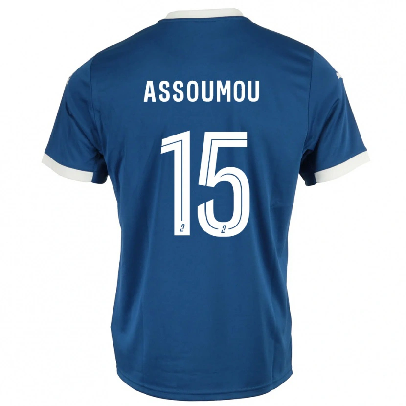 Danxen Män Jaurès Assoumou #15 Blå Vit Hemmatröja Matchtröjor 2025/26 Tröjor T-Tröja