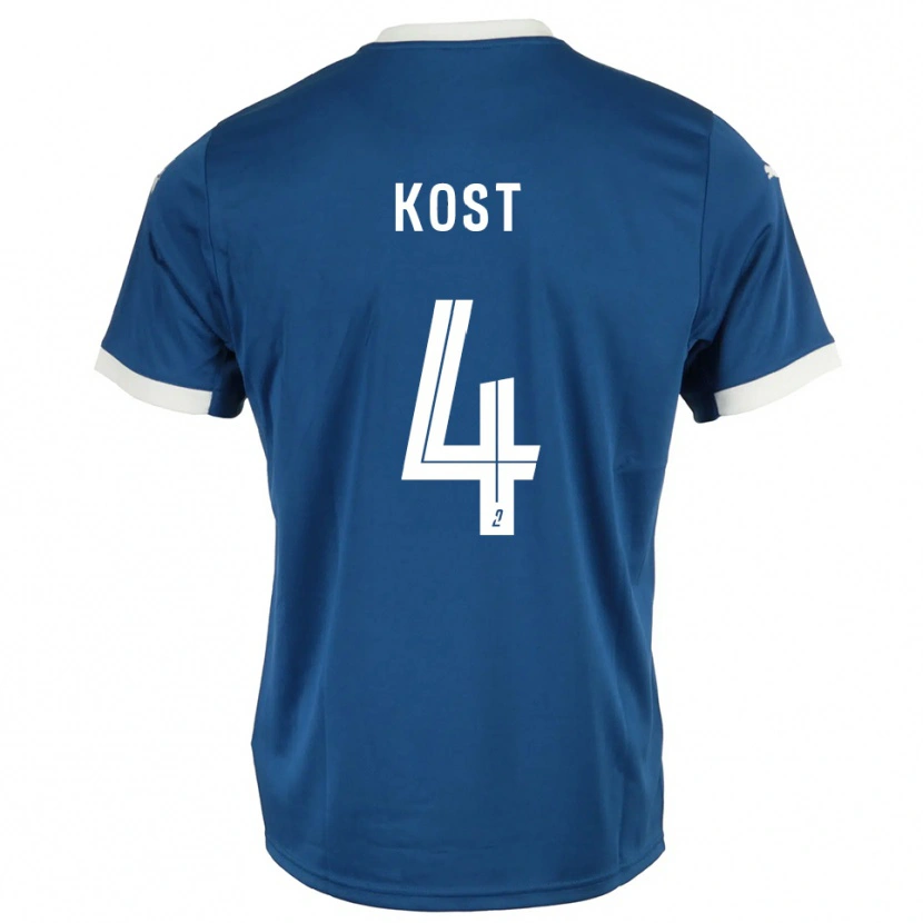 Danxen Män Enzo Kost #4 Blå Vit Hemmatröja Matchtröjor 2025/26 Tröjor T-Tröja