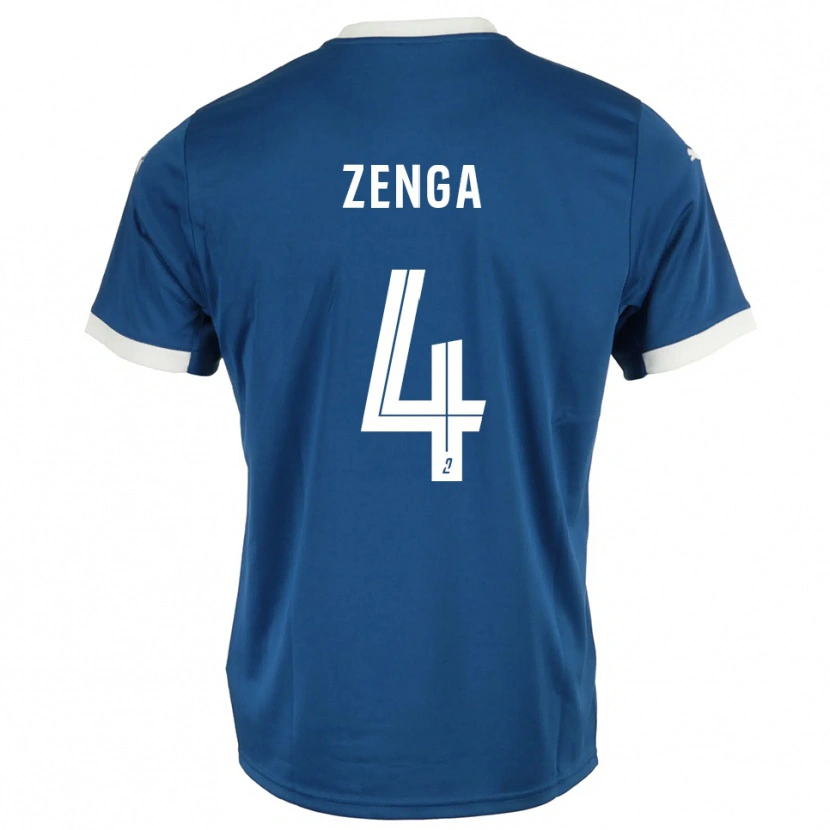 Danxen Män Preston Zenga #4 Blå Vit Hemmatröja Matchtröjor 2025/26 Tröjor T-Tröja