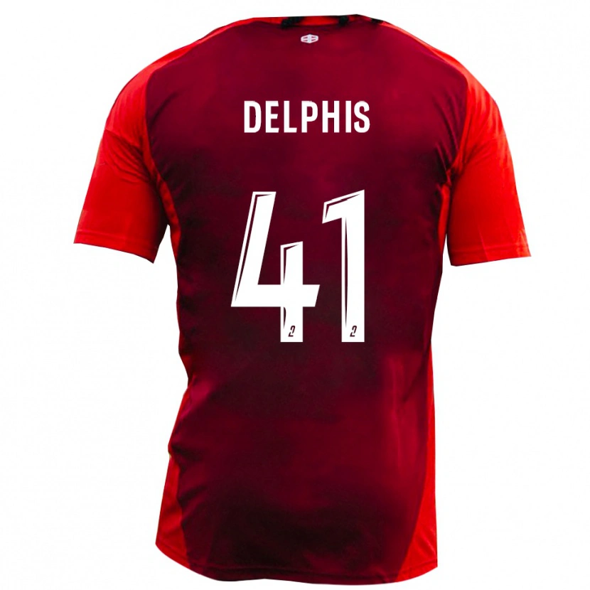 Danxen Män Thibault Delphis #41 Rött Bourgogne Hemmatröja Matchtröjor 2025/26 Tröjor T-Tröja