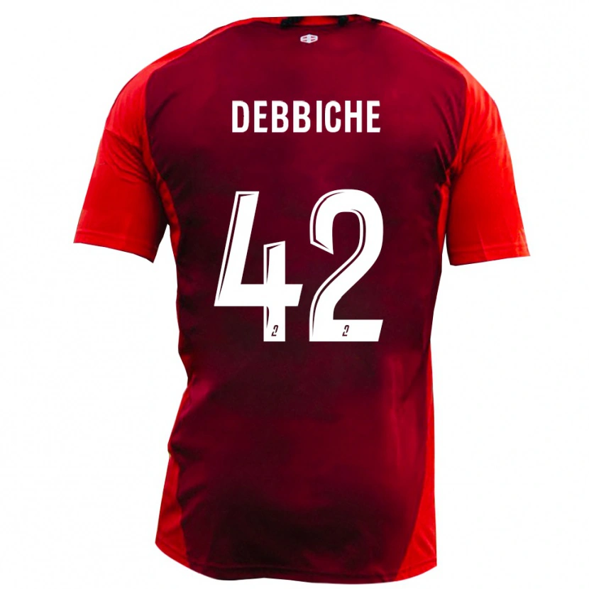 Danxen Män Wael Debbiche #42 Rött Bourgogne Hemmatröja Matchtröjor 2025/26 Tröjor T-Tröja