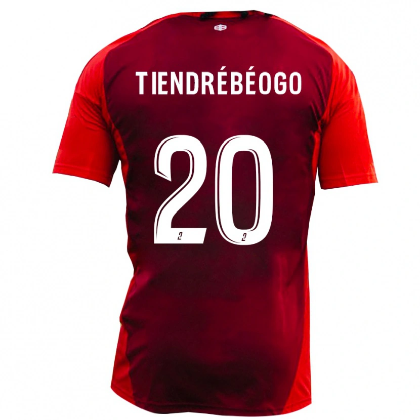 Danxen Män Josué Tiendrébéogo #20 Rött Bourgogne Hemmatröja Matchtröjor 2025/26 Tröjor T-Tröja