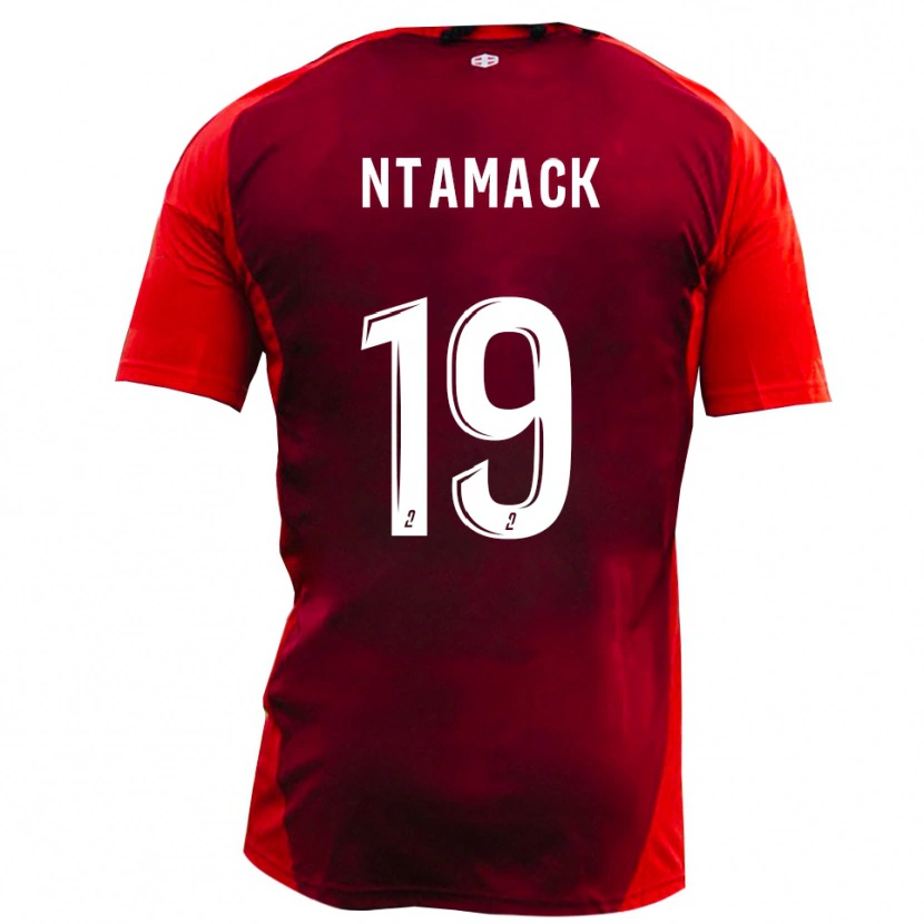 Danxen Män Samuel Ntamack #19 Rött Bourgogne Hemmatröja Matchtröjor 2025/26 Tröjor T-Tröja