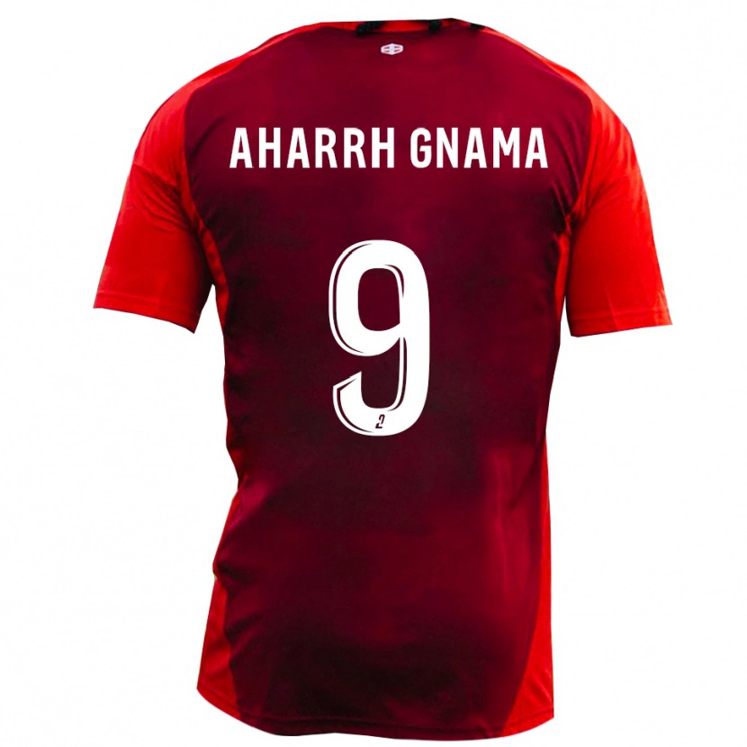 Danxen Män Adji Joel Aharrh Gnama #9 Rött Bourgogne Hemmatröja Matchtröjor 2025/26 Tröjor T-Tröja