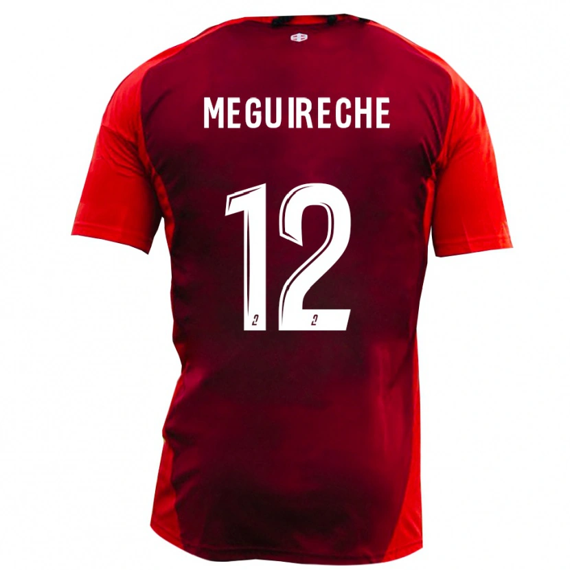 Danxen Män Yanis Meguireche #12 Rött Bourgogne Hemmatröja Matchtröjor 2025/26 Tröjor T-Tröja