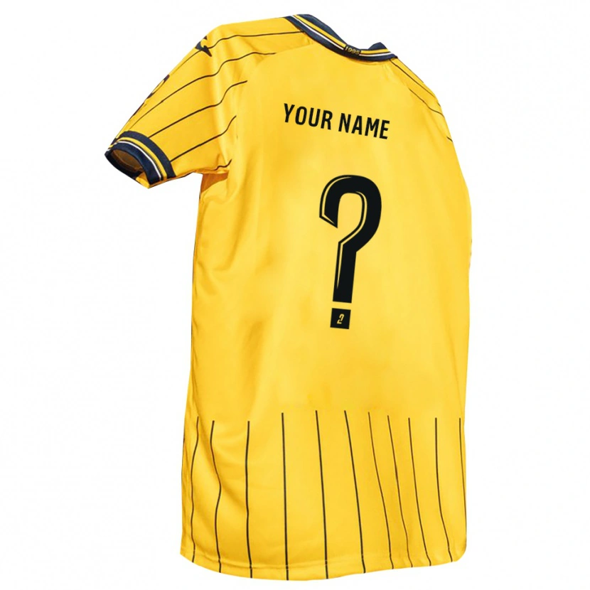Danxen Män Ditt Namn #0 Gul Marin Hemmatröja Matchtröjor 2025/26 Tröjor T-Tröja