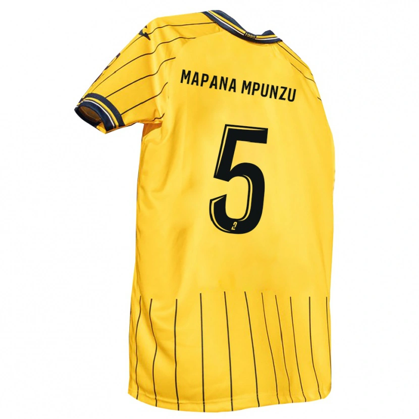 Danxen Män Jojo Mapana Mpunzu #5 Gul Marin Hemmatröja Matchtröjor 2025/26 Tröjor T-Tröja