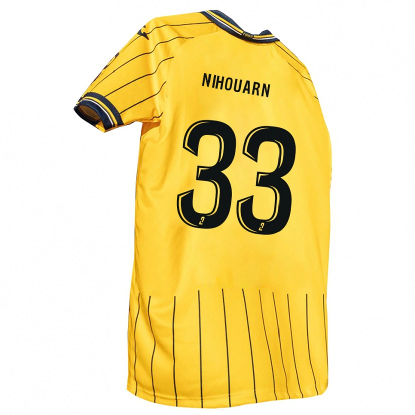 Danxen Män Titouan Nihouarn #33 Gul Marin Hemmatröja Matchtröjor 2025/26 Tröjor T-Tröja