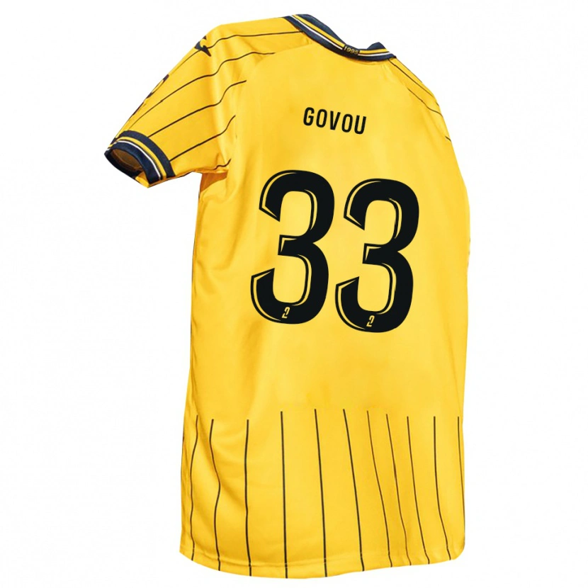 Danxen Män Mensah Govou #33 Gul Marin Hemmatröja Matchtröjor 2025/26 Tröjor T-Tröja