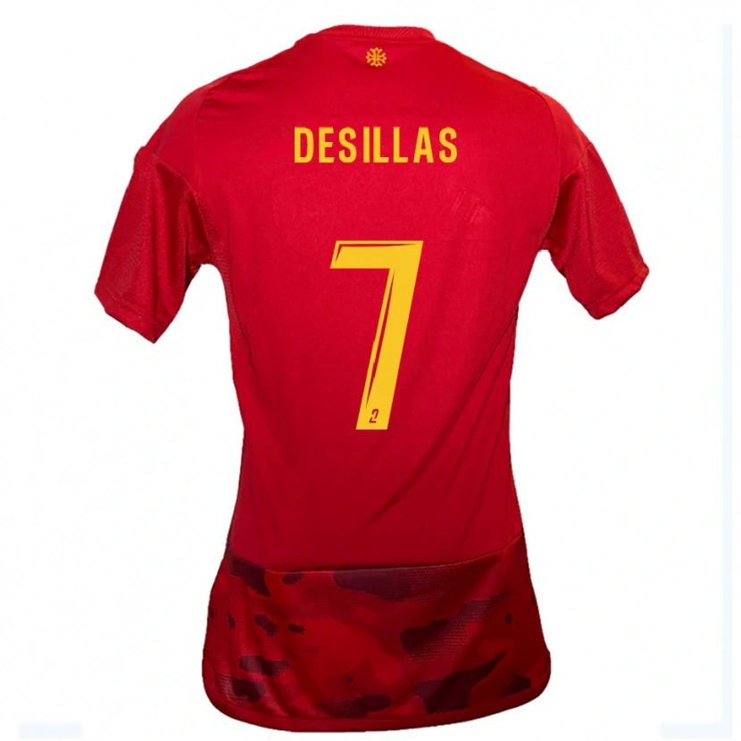 Danxen Män Audric Desillas #7 Röd Gul Hemmatröja Matchtröjor 2025/26 Tröjor T-Tröja