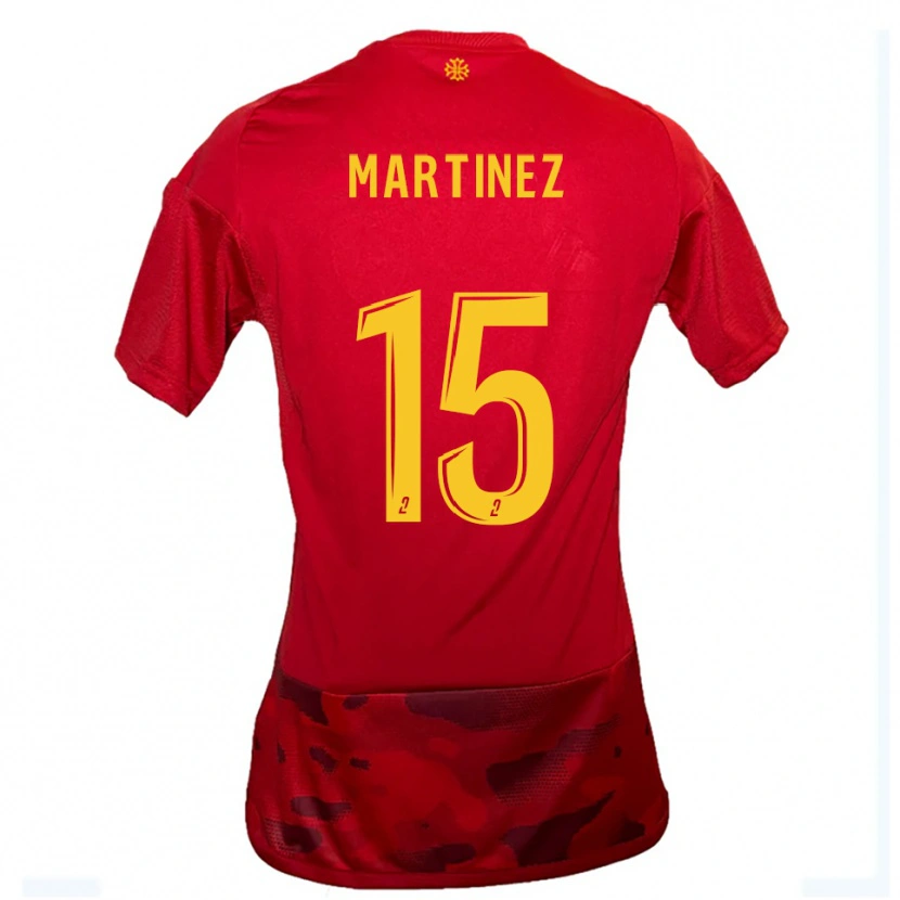 Danxen Män Jorys Martinez #15 Röd Gul Hemmatröja Matchtröjor 2025/26 Tröjor T-Tröja