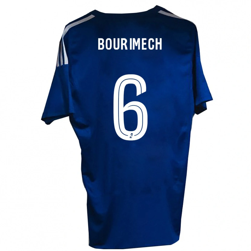 Danxen Män Ilyes Bourimech #6 Blå Vit Hemmatröja Matchtröjor 2025/26 Tröjor T-Tröja