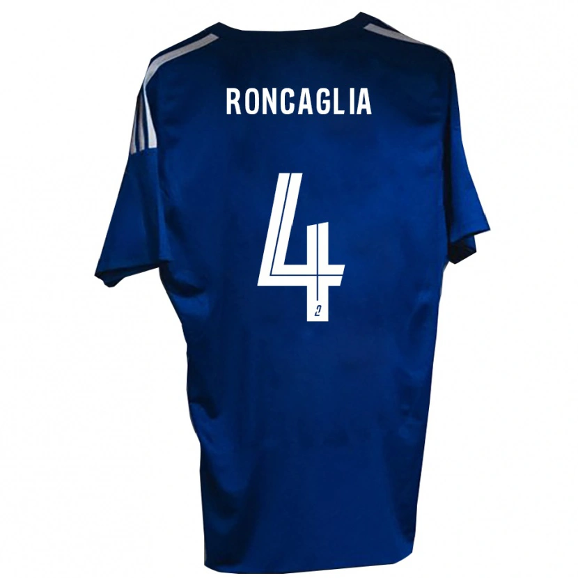Danxen Män Anthony Roncaglia #4 Blå Vit Hemmatröja Matchtröjor 2025/26 Tröjor T-Tröja
