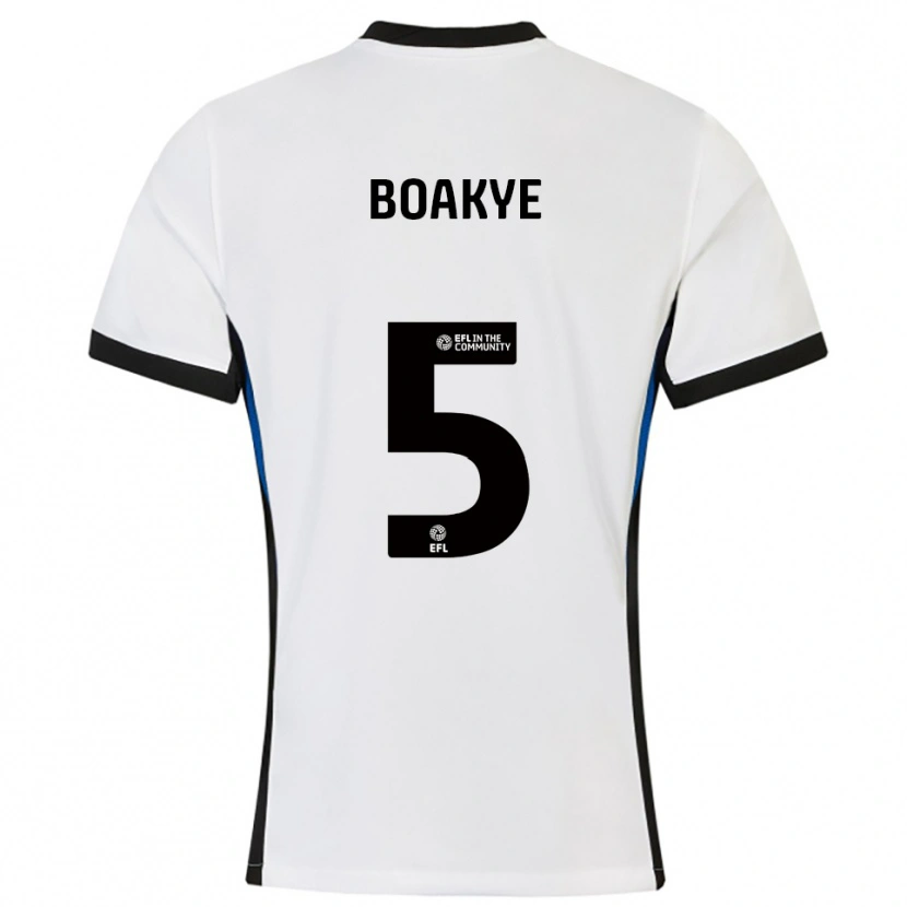 Danxen Män Godfred Boakye #5 Vit Blå Bortatröja Matchtröjor 2025/26 Tröjor T-Tröja