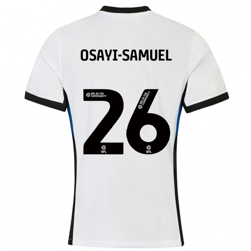 Danxen Män Bright Osayi-Samuel #26 Vit Blå Bortatröja Matchtröjor 2025/26 Tröjor T-Tröja