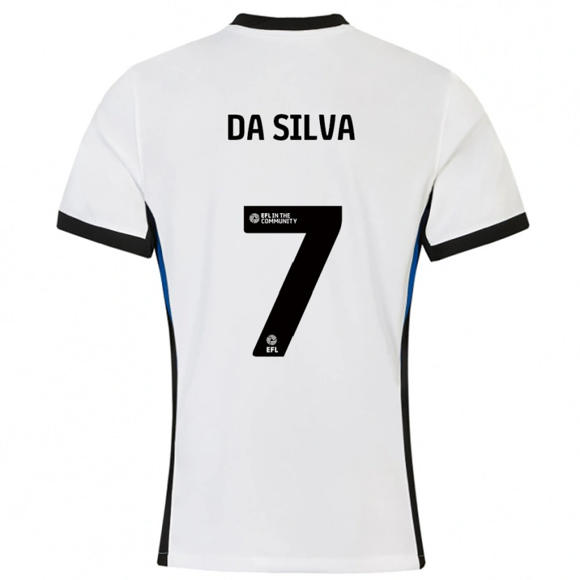 Danxen Män Alezandro Da Silva #7 Vit Blå Bortatröja Matchtröjor 2025/26 Tröjor T-Tröja