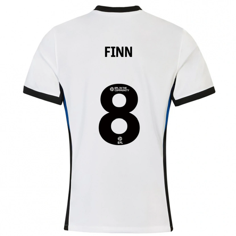 Danxen Män Jamie Finn #8 Vit Blå Bortatröja Matchtröjor 2025/26 Tröjor T-Tröja