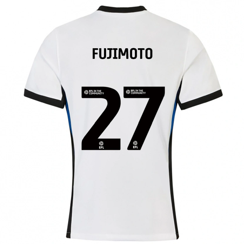 Danxen Män Kanya Fujimoto #27 Vit Blå Bortatröja Matchtröjor 2025/26 Tröjor T-Tröja
