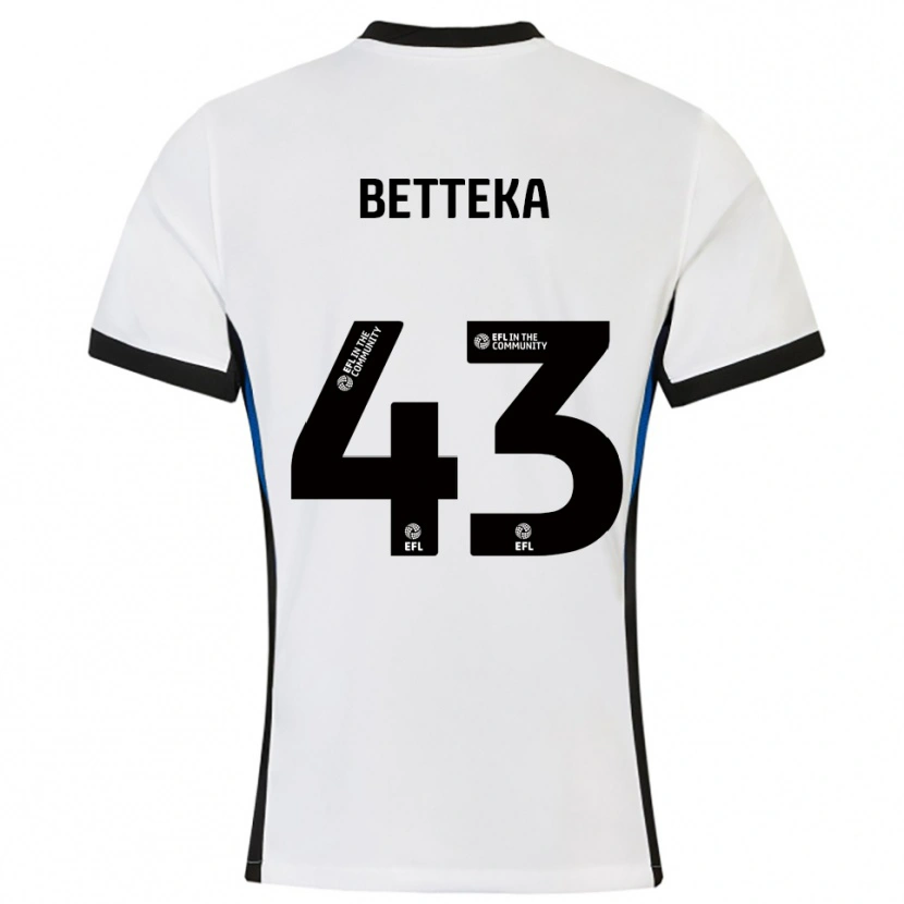 Danxen Män Zaid Betteka #43 Vit Blå Bortatröja Matchtröjor 2025/26 Tröjor T-Tröja