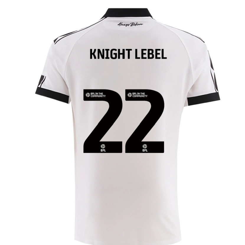 Danxen Män Jamie Knight-Lebel #22 Vitt Svart Bortatröja Matchtröjor 2025/26 Tröjor T-Tröja
