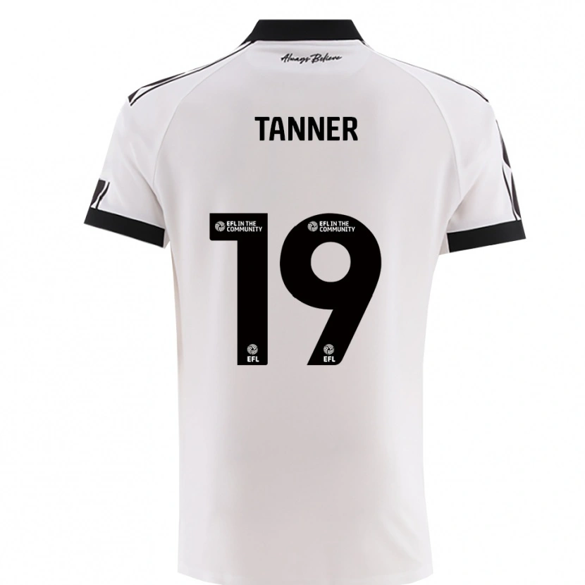 Danxen Män George Tanner #19 Vitt Svart Bortatröja Matchtröjor 2025/26 Tröjor T-Tröja