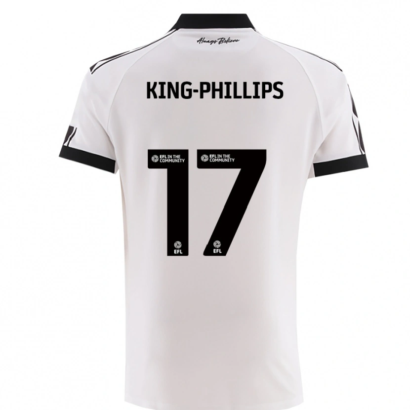 Danxen Män Zac King-Phillips #17 Vitt Svart Bortatröja Matchtröjor 2025/26 Tröjor T-Tröja