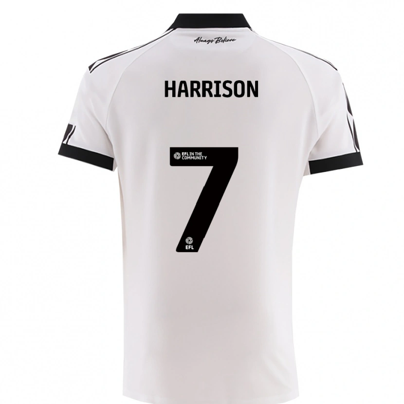Danxen Män Abi Harrison #7 Vitt Svart Bortatröja Matchtröjor 2025/26 Tröjor T-Tröja