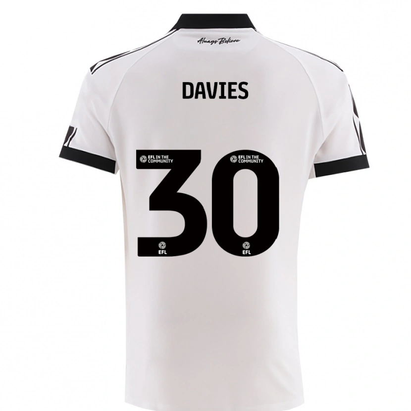 Danxen Män Yasmin Davies #30 Vitt Svart Bortatröja Matchtröjor 2025/26 Tröjor T-Tröja
