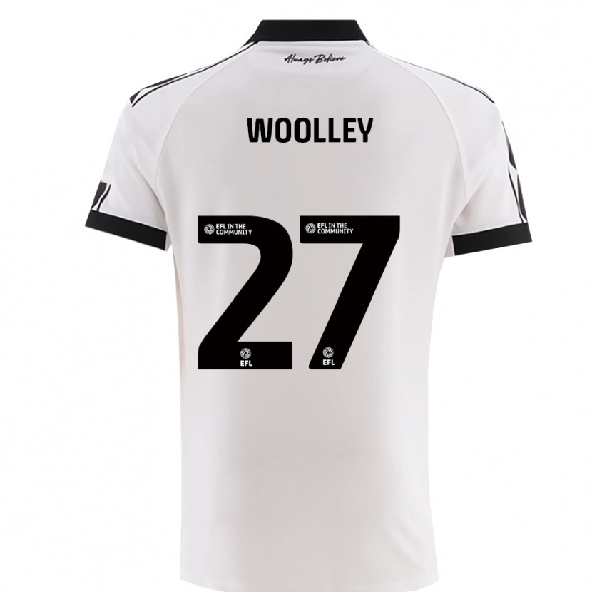 Danxen Män Jesse Woolley #27 Vitt Svart Bortatröja Matchtröjor 2025/26 Tröjor T-Tröja
