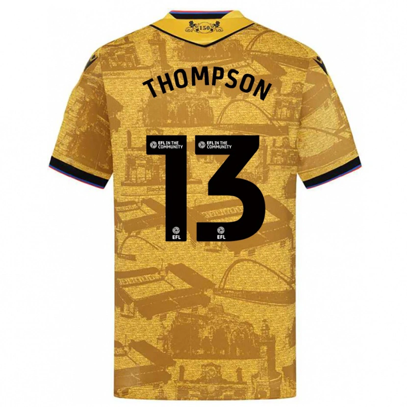 Danxen Män Luke Thompson #13 Guld Svart Bortatröja Matchtröjor 2025/26 Tröjor T-Tröja