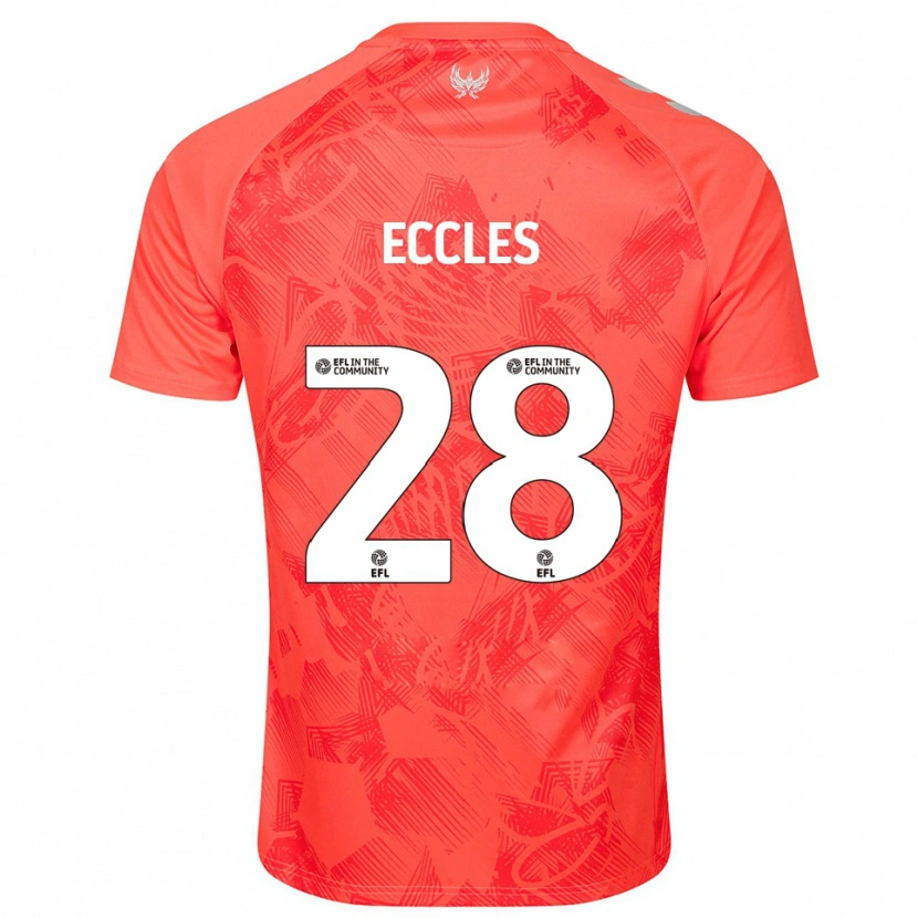 Danxen Män Josh Eccles #28 Orange Vit Bortatröja Matchtröjor 2025/26 Tröjor T-Tröja