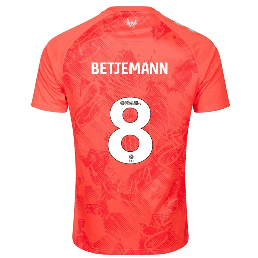 Danxen Män Elliot Betjemann #8 Orange Vit Bortatröja Matchtröjor 2025/26 Tröjor T-Tröja