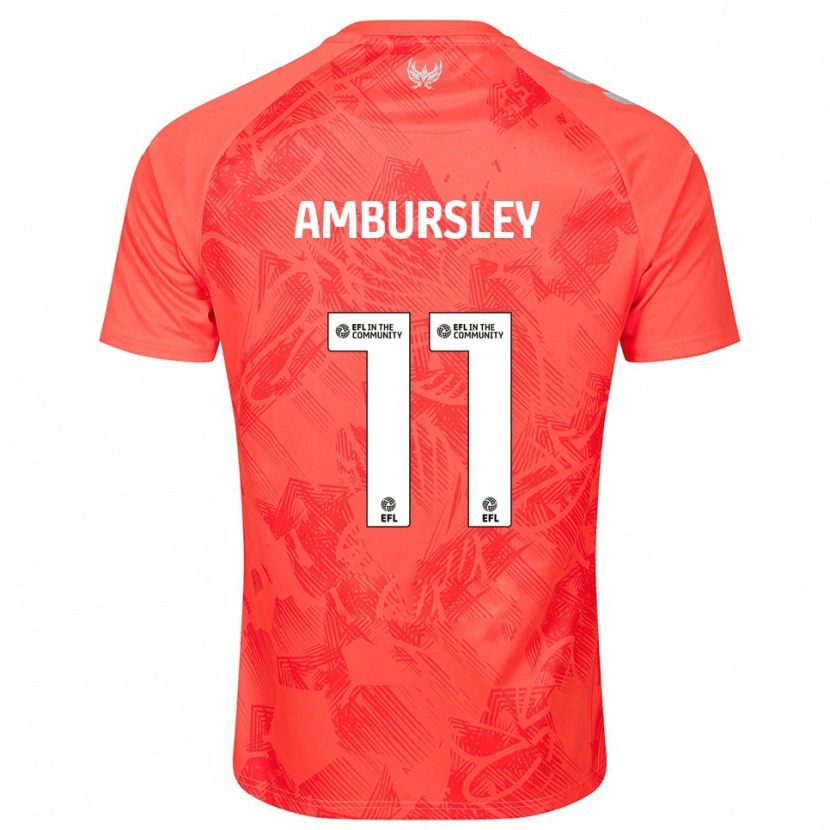 Danxen Män Conrad Ambursley #11 Orange Vit Bortatröja Matchtröjor 2025/26 Tröjor T-Tröja