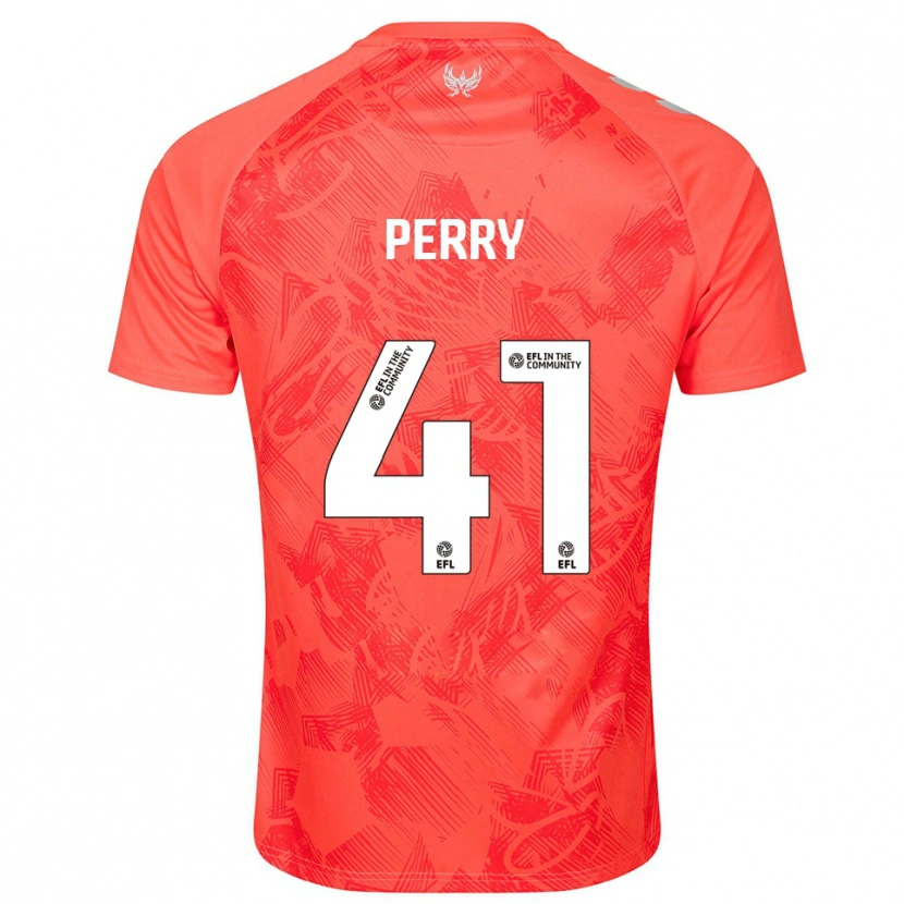Danxen Män Callum Perry #41 Orange Vit Bortatröja Matchtröjor 2025/26 Tröjor T-Tröja