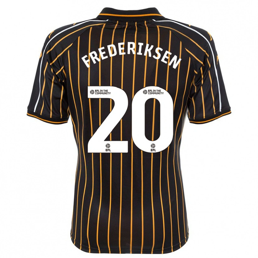 Danxen Män Abbey Frederiksen #20 Vit Svart Bortatröja Matchtröjor 2025/26 Tröjor T-Tröja