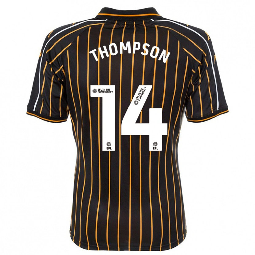Danxen Män Katie Thompson #14 Vit Svart Bortatröja Matchtröjor 2025/26 Tröjor T-Tröja