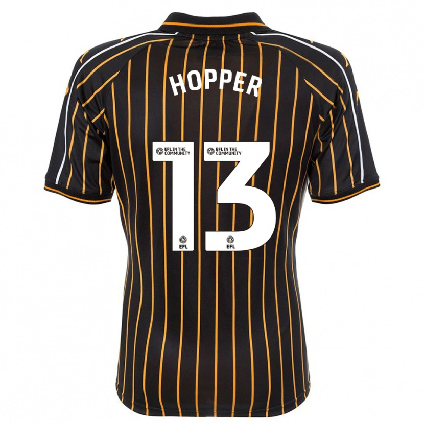 Danxen Män Jake Hopper #13 Vit Svart Bortatröja Matchtröjor 2025/26 Tröjor T-Tröja