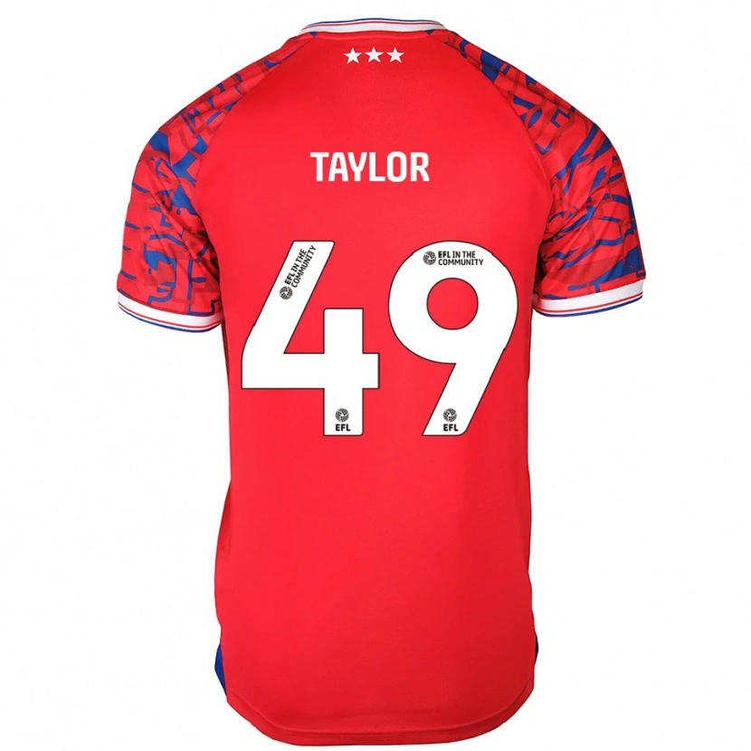 Danxen Män Tom Taylor #49 Röd Blå Bortatröja Matchtröjor 2025/26 Tröjor T-Tröja