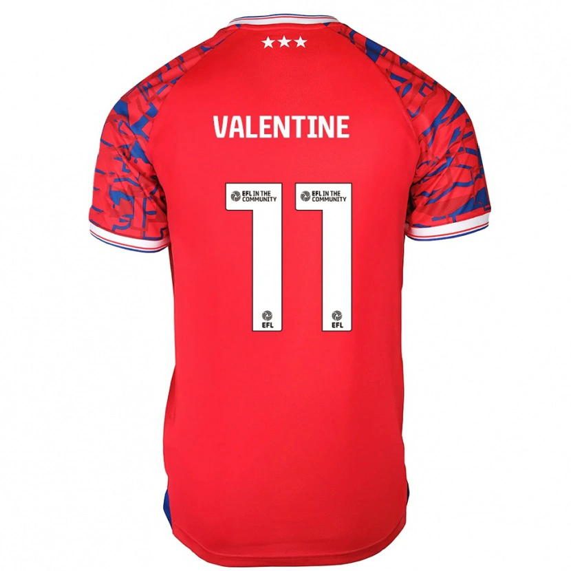Danxen Män Nico Valentine #11 Röd Blå Bortatröja Matchtröjor 2025/26 Tröjor T-Tröja