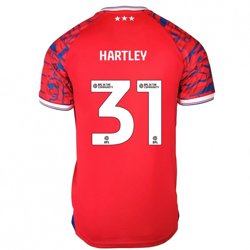 Danxen Män Laura Hartley #31 Röd Blå Bortatröja Matchtröjor 2025/26 Tröjor T-Tröja