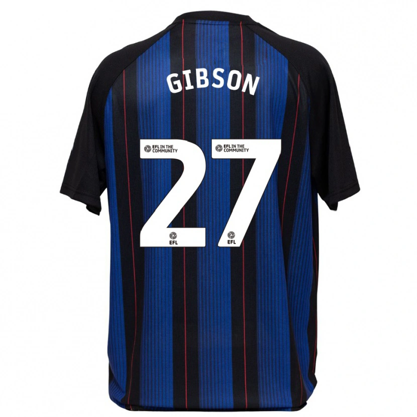 Danxen Män Georgia Gibson #27 Blå Svart Bortatröja Matchtröjor 2025/26 Tröjor T-Tröja