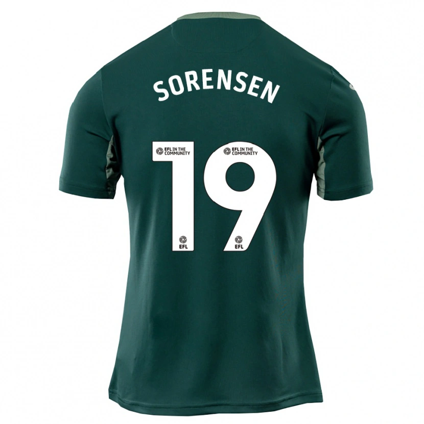 Danxen Män Jacob Lungi Sørensen #19 Grön Vit Lila Bortatröja Matchtröjor 2025/26 Tröjor T-Tröja