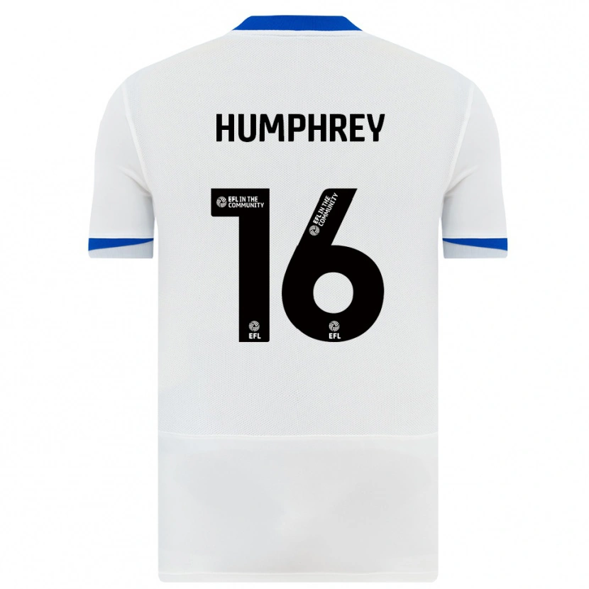 Danxen Män Ella Humphrey #16 Vit Svart Bortatröja Matchtröjor 2025/26 Tröjor T-Tröja