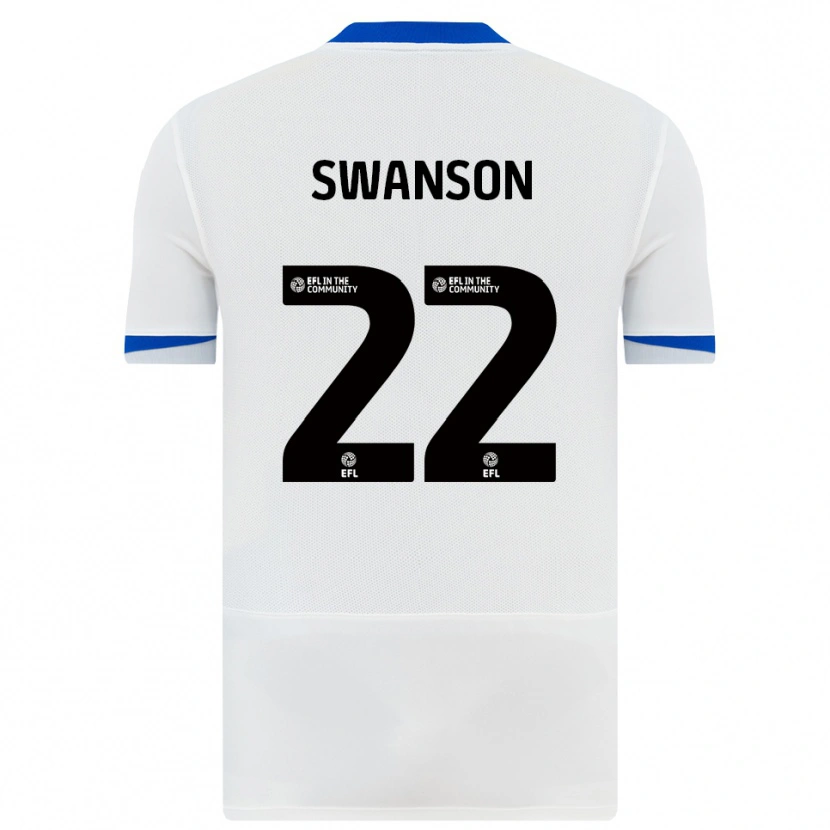 Danxen Män Zak Swanson #22 Vit Svart Bortatröja Matchtröjor 2025/26 Tröjor T-Tröja