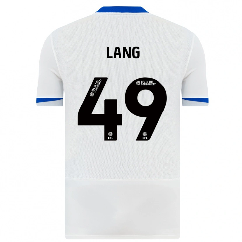 Danxen Män Callum Lang #49 Vit Svart Bortatröja Matchtröjor 2025/26 Tröjor T-Tröja
