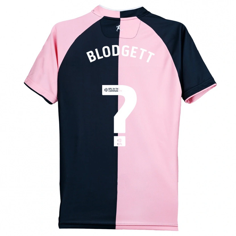 Danxen Män Jo Blodgett #0 Rosa Svart Bortatröja Matchtröjor 2025/26 Tröjor T-Tröja