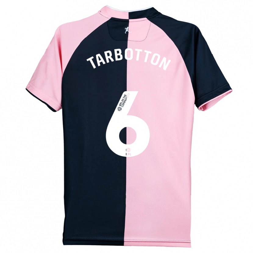 Danxen Män Teddy Tarbotton #6 Rosa Svart Bortatröja Matchtröjor 2025/26 Tröjor T-Tröja