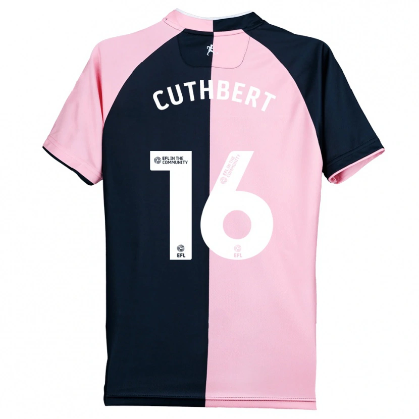 Danxen Män Gabriel Cuthbert #16 Rosa Svart Bortatröja Matchtröjor 2025/26 Tröjor T-Tröja