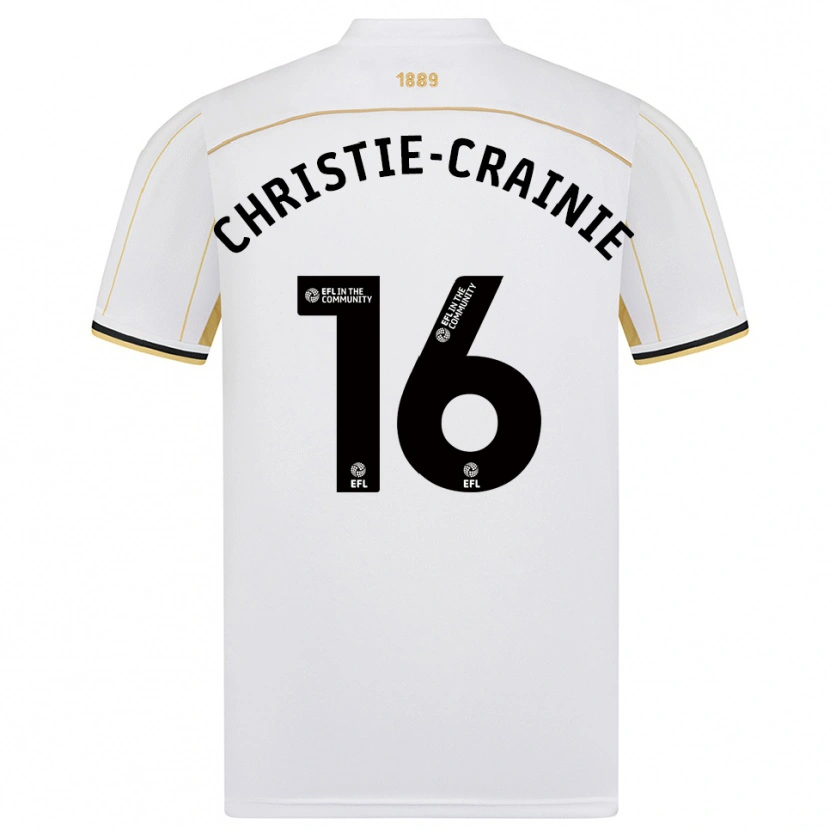 Danxen Män Archie Christie-Crainie #16 Vit Guld Bortatröja Matchtröjor 2025/26 Tröjor T-Tröja