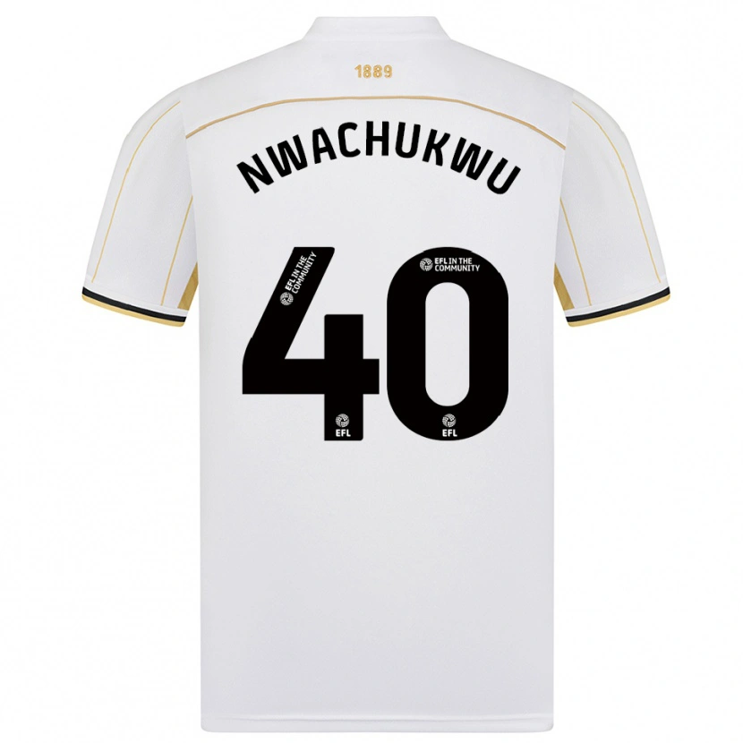 Danxen Män Christian Nwachukwu #40 Vit Guld Bortatröja Matchtröjor 2025/26 Tröjor T-Tröja